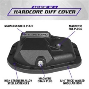 Ford E150 Diff Cover - Rear - Yukon Gear & Axle - Hardcore - Black - `97-`17